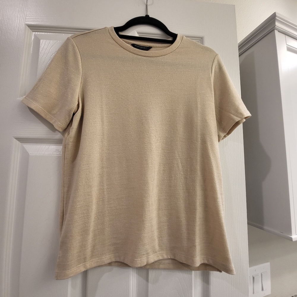 Banana Republic Champagne Glitter shirt